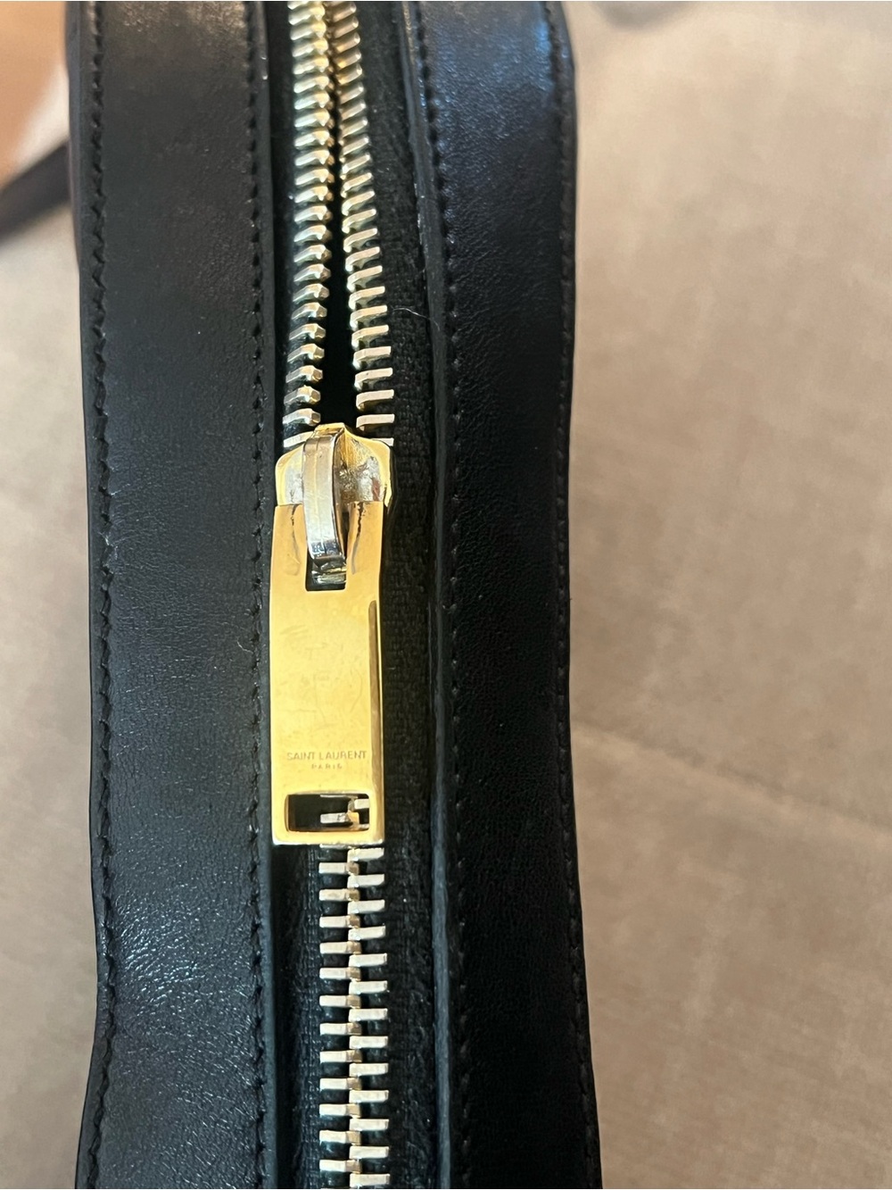 Saint Laurent Black Quilted Leather Crossbody with Gold YSL Hardware - Picture 4 of 10